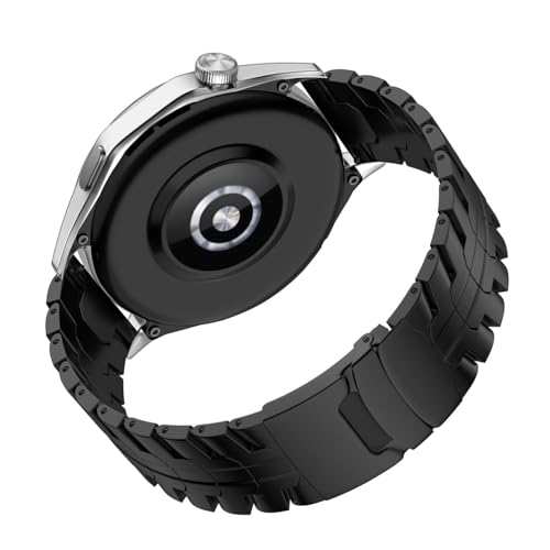 yeziu 22 mm Edelstahlarmband für Huawei Watch Pro GT5 GT4 GT3 Honor GS Pro/GS 3 Uhrenarmband(Black,Honor GS 3) von yeziu
