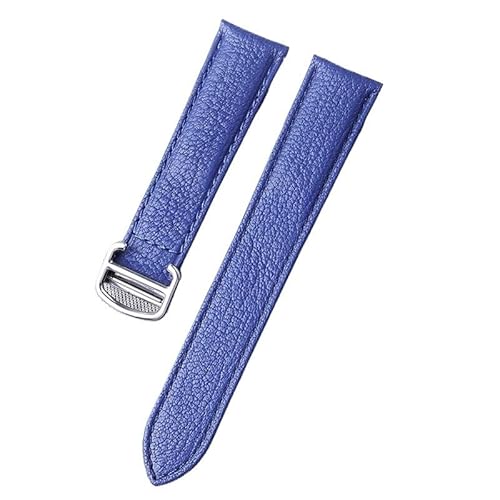 yeziu Echtes Leder Uhrenarmband Für Cartier Tank London Key Uhrenarmband(Electric blue,17mm) von yeziu