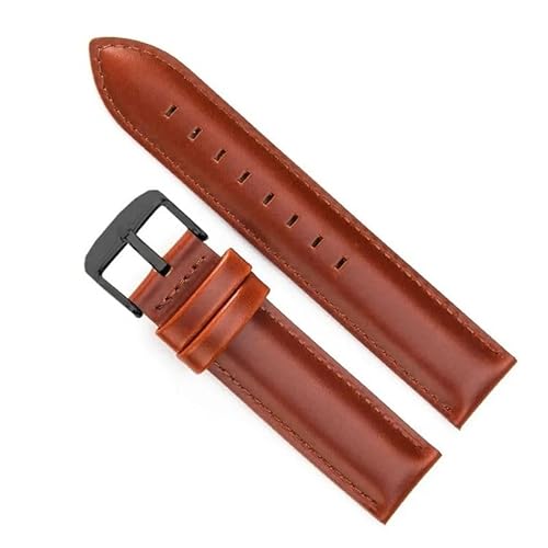 yeziu Echtes Lederarmband für DW Herren Damen Uhrenarmband für Daniel Wellington(Red Brown-Black,20mm) von yeziu