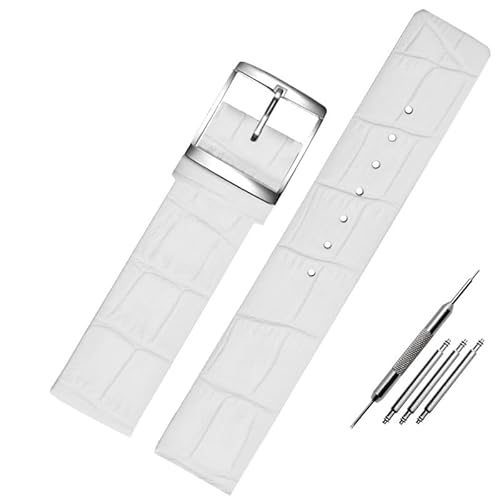 yeziu Für CK K7b211/K7b216/K7b236 K7b Armband aus echtem Leder Uhrenarmband für Männer und Frauen(BWhites,16mm) von yeziu