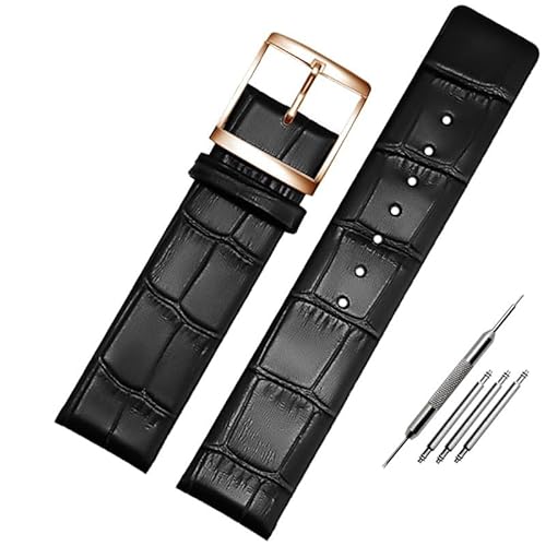 yeziu Für CK K7b211/K7b216/K7b236 K7b Armband aus echtem Leder Uhrenarmband für Männer und Frauen(Bblackg,16mm) von yeziu
