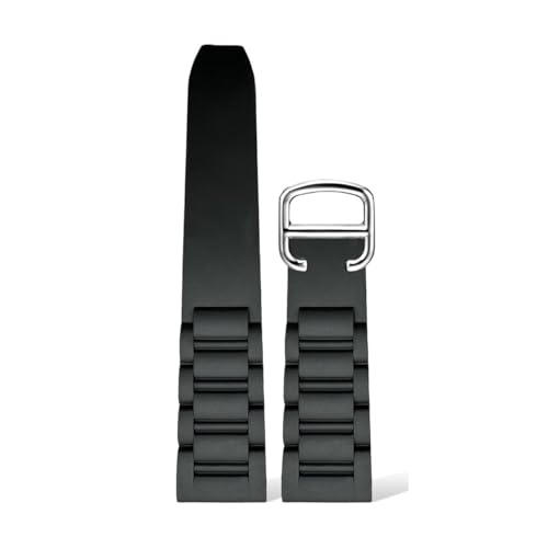 yeziu Für Cartier Tank London Fluorkautschuk-Uhrenarmbänder für Männer und Frauen(Black,22mm) von yeziu