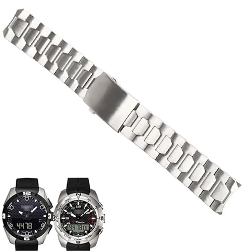 yeziu Für TISSOT T042 T-Touch T013/T091 Edelstahl Solide Band Faltschließe Mann Uhrenarmbänder(21mm) von yeziu