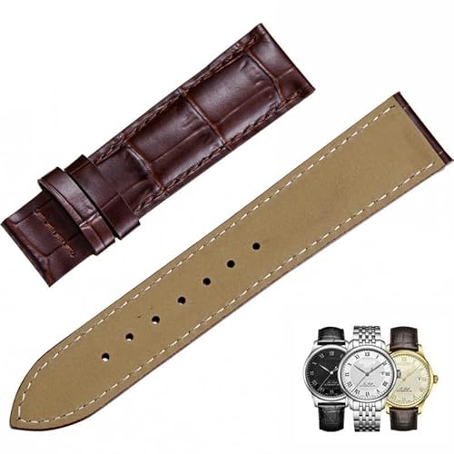 yeziu Für Tissot 1853 Le Locke T462 gürtel männer frauen lederband mit butterfly schnalle uhr kette zubehör(BrowmgL,19mm) von yeziu