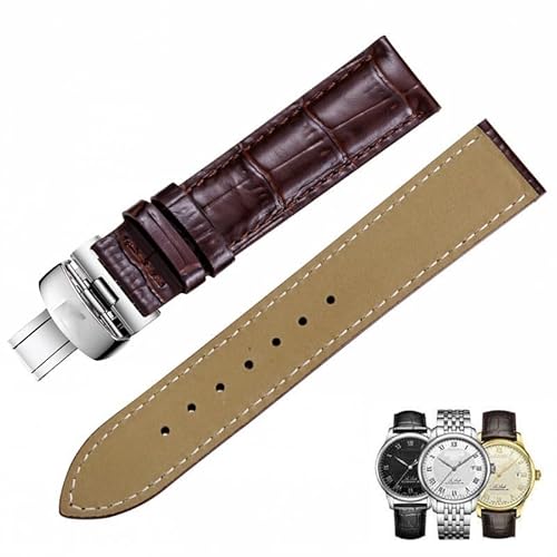 yeziu Für Tissot 1853 Le Locke T462 gürtel männer frauen lederband mit butterfly schnalle uhr kette zubehör(BrownsL,21mm) von yeziu