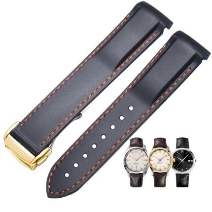 yeziu Gummi-Armband für Omega Seamaster 300 600 Planet Ocean Silikon-Uhrenarmband(Blackrg,22mm) von yeziu