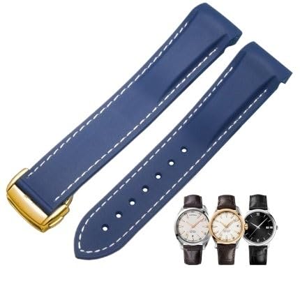 yeziu Gummi-Armband für Omega Seamaster 300 600 Planet Ocean Silikon-Uhrenarmband(Bluewg,22mm) von yeziu