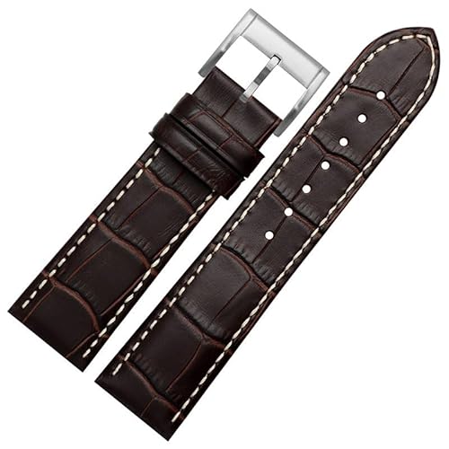yeziu Herren-Uhrenarmband aus Leder für Hamilton Khaki Jazz Aviation Uhrenarmband mit Faltschließe(Brown b1,23mm) von yeziu