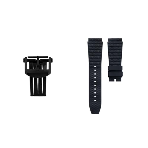 yeziu Kautschukarmband für Breitling Mechanical Chronograph B01, Super Ocean Avenger Uhrenarmband.(Black black2) von yeziu