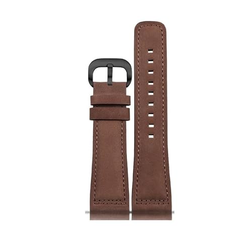 yeziu Leder-Uhrenarmbänder für Diesel DZ7370, DZ7395, DZ7430, DZ7315 Rindsleder-Uhrenarmband(Matte dark brownb) von yeziu