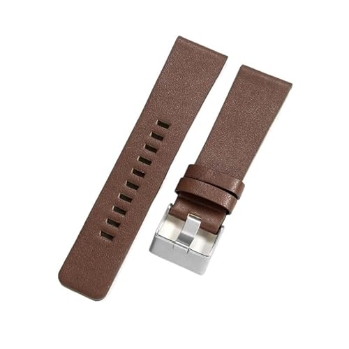 yeziu Leder-Uhrenarmbänder für Diesel Simple Plain Cowhide Coffee Watch Strap(Brown-Steel-K3,28mm) von yeziu