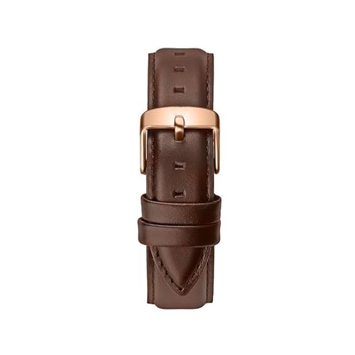 yeziu Leder Uhrenarmband Damen und Herren mit Dornschließe für DW Uhrenketten(Brownr,12mm) von yeziu