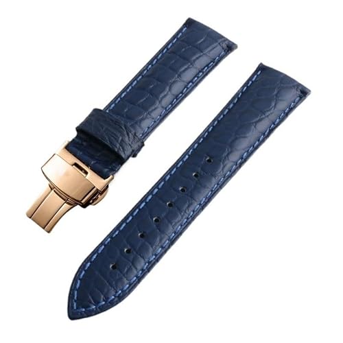 yeziu Leder-Uhrenarmband für Maurice Lacroix Artisan Unisex mit Schmetterlingsschnalle(Bluer1,22mm) von yeziu