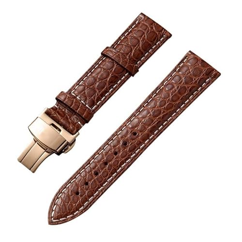 yeziu Leder-Uhrenarmband für Maurice Lacroix Artisan Unisex mit Schmetterlingsschnalle(Brownwr1,21mm) von yeziu