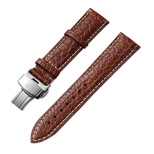 yeziu Leder-Uhrenarmband für Maurice Lacroix Artisan Unisex mit Schmetterlingsschnalle(Brownws1,20mm) von yeziu