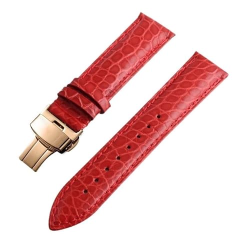 yeziu Leder-Uhrenarmband für Maurice Lacroix Artisan Unisex mit Schmetterlingsschnalle(Redr1,22mm) von yeziu