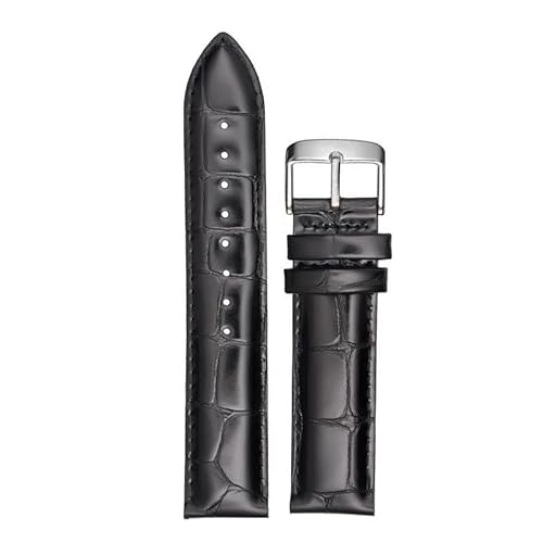 yeziu Leder-Uhrenarmband passend für Daniel Wellington Uhrenkette aus Rindsleder mit Dornschließe(Blacks1,14mm) von yeziu