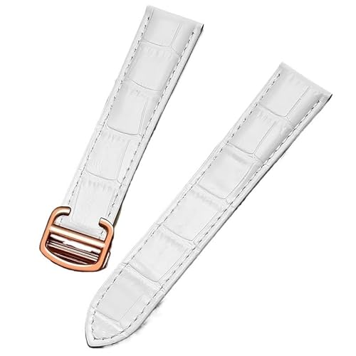yeziu Lederarmbänder Für Cartier Tank London Solo Clé De Caliber(Whiter,20 * 18mm) von yeziu