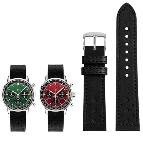 yeziu Lederarmband für Breitling TOP TIME Little Ice Blue Panda(Black white1) von yeziu