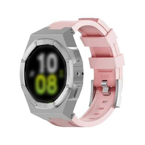 yeziu Luxus-Edelstahl-Mod-Kit für Samsung Galaxy Watch 7 40 44 Metallgehäuse Lünette + Armband Schutzstoßstange für GALAXY 7 Zubehör(Rubber-PS,44mm) von yeziu
