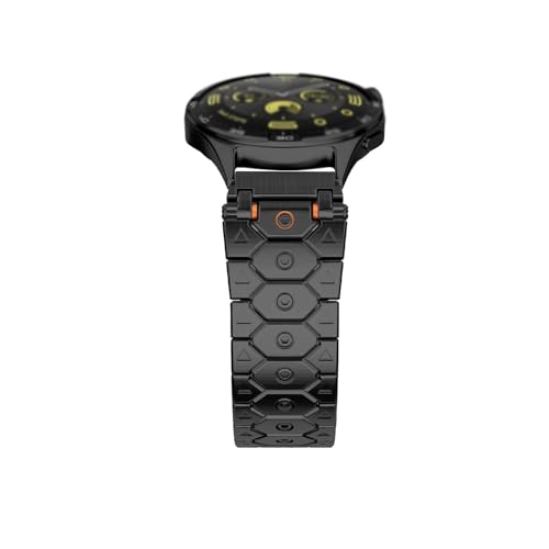 yeziu Luxus-Uhrenarmband für Huawei Watch GT 5/4/3 Pro 43 mm 46 mm Edelstahlband für Galaxy 7 6 5 Herrenarmband Correa(Black,GT3pro 43) von yeziu