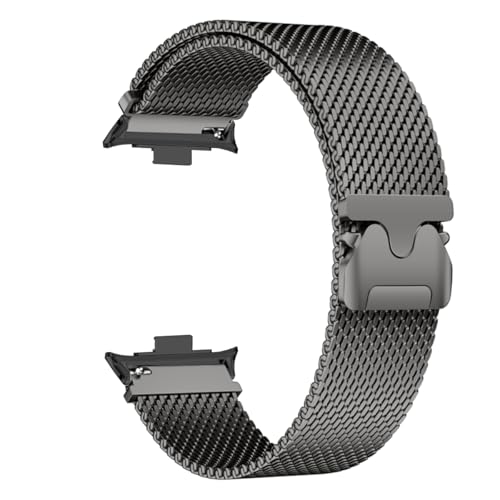 yeziu Milanese Loop Band für Redmi Watch 5 4 Armband für Mi Band 9pro/8pro Armband Ersatz Metallband Zubehör(Titanium gray,Miband 9 8 pro) von yeziu