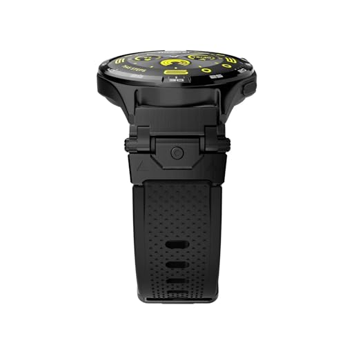 yeziu Silikon-Edelstahl-Armband für Huawei Watch GT5/4 3 pro 43 46 mm Armband(Black black,GT3pro 46) von yeziu
