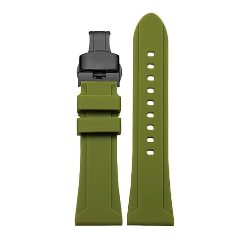 yeziu Silikon-Uhrenarmbänder für Diesel-Modelle DZ4318 DZ4323 DZ7395 Gummi-Uhrenarmband große Zifferblätter(Army greenb b,22mm) von yeziu