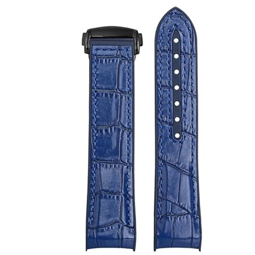 yeziu Silikon-Uhrenarmband für Omega Seamaster 300 Planet Ocean 600 Quarter Orange Gummi-Uhrenarmband(Blueb,22mm) von yeziu