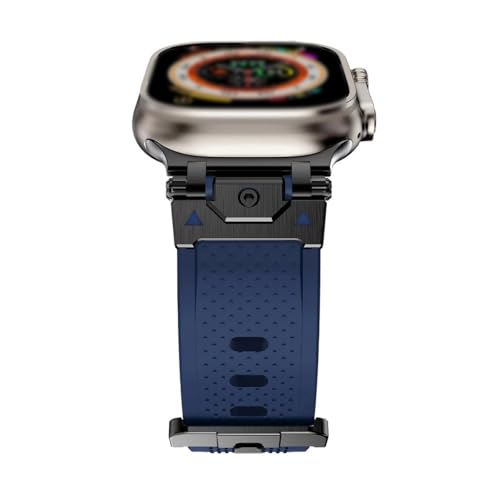 yeziu TPU-Sportarmband für Apple Watch Band Ultra 2 49 mm 10 9 8 7 46 mm 45 mm Luxus-Herrenarmband Correa iWatch 6 5 4 3 SE 44/42/41/38 mm(BU,42 44 45 49mm) von yeziu