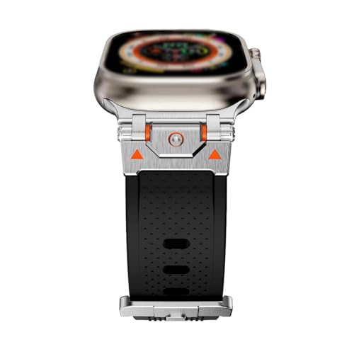 yeziu TPU-Sportarmband für Apple Watch Band Ultra 2 49 mm 10 9 8 7 46 mm 45 mm Luxus-Herrenarmband Correa iWatch 6 5 4 3 SE 44/42/41/38 mm(SB,S10-46MM) von yeziu