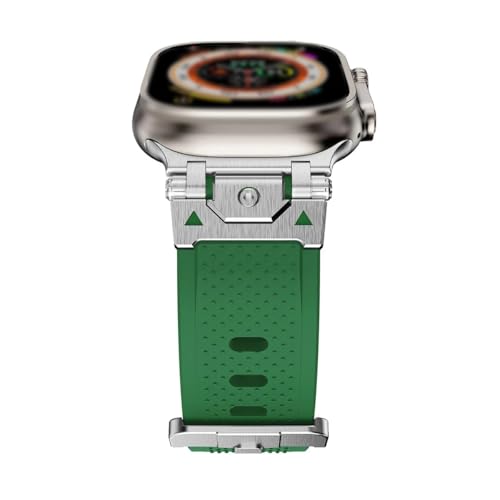 yeziu TPU-Sportarmband für Apple Watch Band Ultra 2 49 mm 10 9 8 7 46 mm 45 mm Luxus-Herrenarmband Correa iWatch 6 5 4 3 SE 44/42/41/38 mm(SGr,S10-42MM) von yeziu