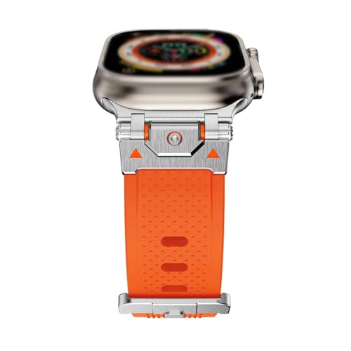 yeziu TPU-Sportarmband für Apple Watch Band Ultra 2 49 mm 10 9 8 7 46 mm 45 mm Luxus-Herrenarmband Correa iWatch 6 5 4 3 SE 44/42/41/38 mm(SO,42 44 45 49mm) von yeziu