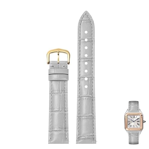 yeziu Uhrenarmbänder Aus Echtem Leder Für Cartier Tank Santos Uhrenarmband Mit Dornschließe(Grayg,20mm) von yeziu
