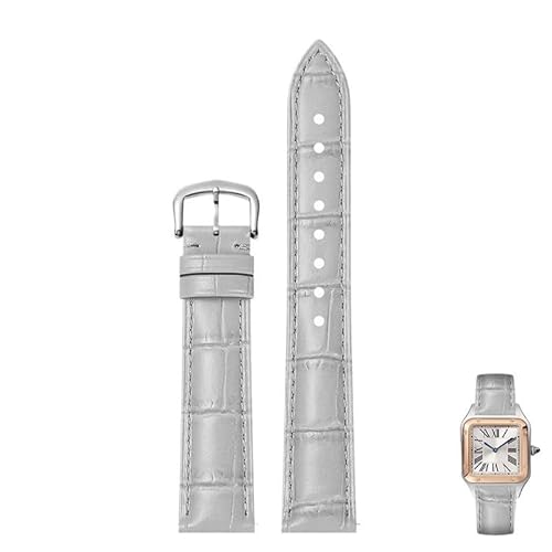 yeziu Uhrenarmbänder Aus Echtem Leder Für Cartier Tank Santos Uhrenarmband Mit Dornschließe(Grays,19mm) von yeziu