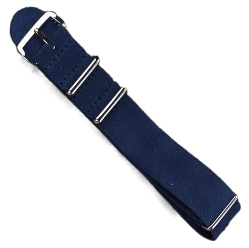 yeziu Uhrenarmband aus Leder, weicher Gürtel, Armband für Uhrenzubehör(Navy Blue,22mm) von yeziu