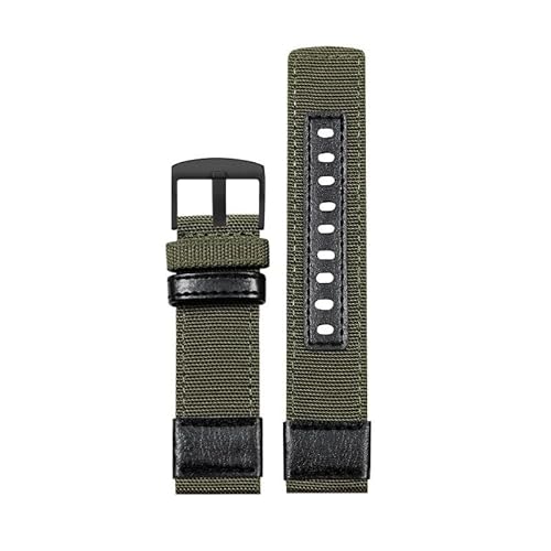 yeziu Uhrenarmband aus Nylon-Canvas für Breitling Avenger, Superocean und Navitimer(Army greenb1,18mm) von yeziu