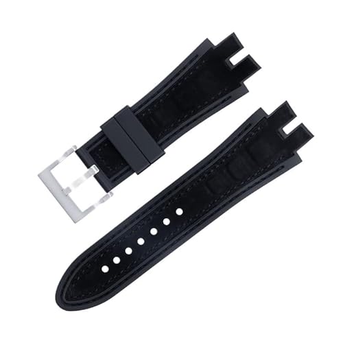 yeziu Uhrenarmband aus mattiertem Wildleder für Roger Dubuis EXCALIBUR King Uhrenarmband mit weicher Gummibasis(Matte blacks a) von yeziu