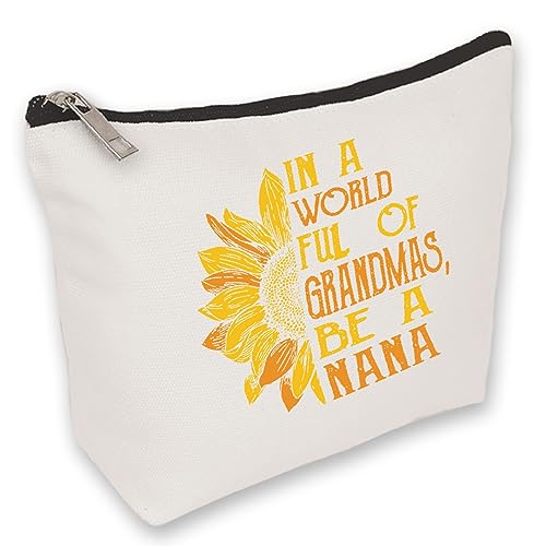 yhslmh Make-up-Tasche mit Sonnenblumen-Motiv, Kosmetiktasche, Geschenke für Oma, Frauen, Reise-Make-up-Tasche, große Kapazität, Reißverschluss, Kulturbeutel, Organizer, Tasche für Weihnachten, von yhslmh