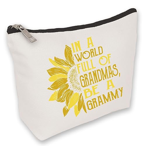 yhslmh Make-up-Tasche mit Sonnenblumen-Motiv, Kosmetiktasche, Geschenke für Oma, Frauen, Reise-Make-up-Tasche, große Kapazität, Reißverschluss, Kulturbeutel, Organizer, Tasche für Weihnachten, von yhslmh