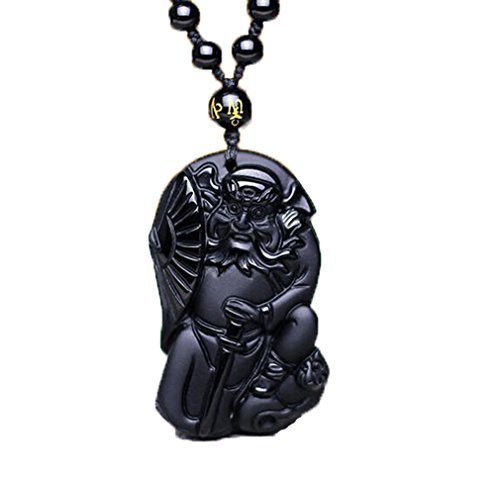 yigedan Pure handgeschnitzt Obsidian wohlhabenden Safe Evil Spirituosen Zhong Kui Anhänger Halskette von yigedan