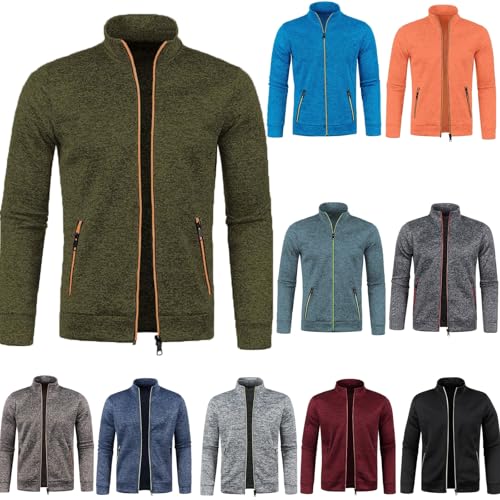 Bomberjacke Herren Leichte Breathable Trachtenjacke Casual Bequeme Wanderjacke Outdoor Herren-jacken Alltag College Jacke Einfarbiges Männer Winterjacke Lässig Jackery Herbst-Winter Sweatjacke von yiouyisheng