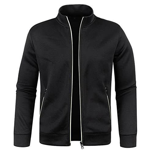 Bomberjacke Herren Leichte Breathable Trachtenjacke Casual Bequeme Wanderjacke Outdoor Herren-jacken Alltag College Jacke Einfarbiges Männer Winterjacke Lässig Jackery Herbst-Winter Sweatjacke von yiouyisheng