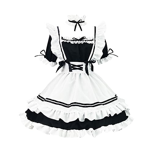 Maid Dress Dienstmädchen Kostüm Sexy French Maid Outfit Sexy Lolita Dress Gothic Kawaii Anime Cosplay Damen Cosplay Sexy Damen Anime von yiouyisheng