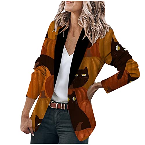 yiouyisheng Blazer Damen Elegant Sportlich Cardigan Lang Damen Bunte Mode Casual Blazer Sommer Frühling Herbst Freizeit Business Jacke Anzugjacke Oberbekleidung von yiouyisheng