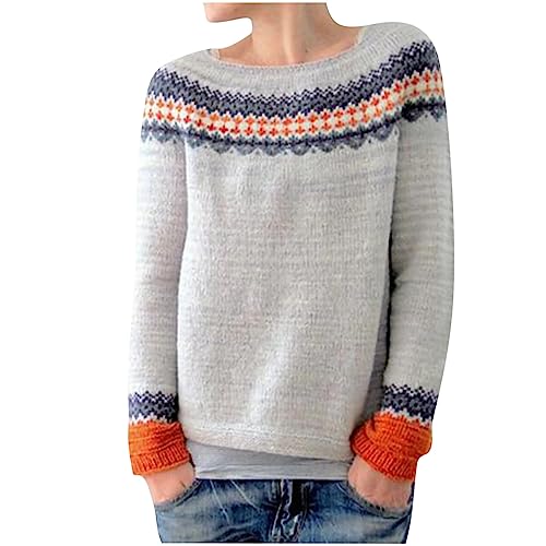 yiouyisheng Norweger Pullover Damen Winter Strickpullover Norwegerpullover Vintage Winterpullover Norwegerpulli Norweger-Pullover Oberteile Tops Elegant Langarmshirt Pulli yiouyisheng Norweger Pullover Damen Winter Strickpullover Norwegerpullover Vintage Winterpullover Norwegerpulli Norweger-Pullover Oberteile Tops Elegant Langarmshirt Pulli von yiouyisheng