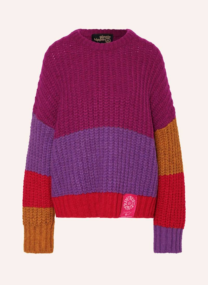Yippie Hippie Oversized-Pullover lila von yippie hippie