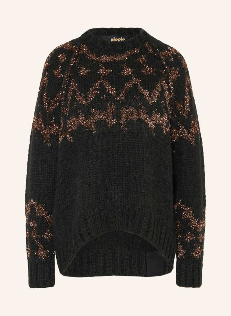 Yippie Hippie Pullover Mit Glitzergarn schwarz von yippie hippie
