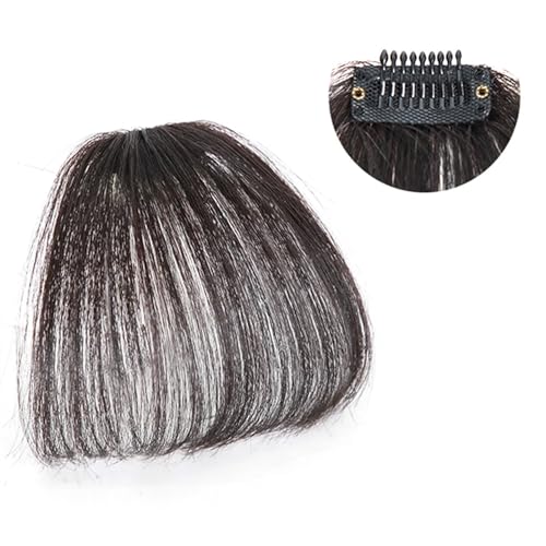 Pony Fake Air Bangs Haar-Clip-In-Verlängerung, synthetische Fake-Fransen, natürliches falsches Haarteil for Frauen, Clip-In-Pony Pony Haarspange (Color : MN42-2) von yixinzi-2024