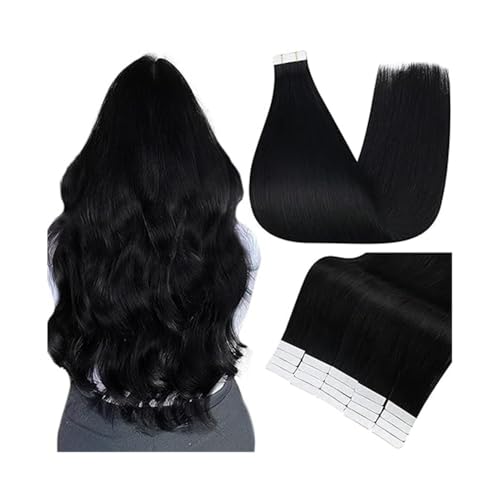 Tape in Haarverlängerungen Tape-in-Haarverlängerungen, glattes Echthaar, Tape-Ins for Frauen, brasilianisches Remy-Haar, 20 Stück/50 g, doppelseitig klebendes, unsichtbares Tape-in-Haarverlängerungen von yixinzi-2024